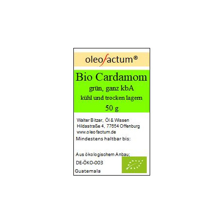 Bio Cardamom, grün, ganz 50 g