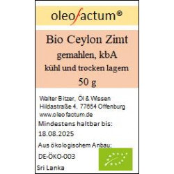 Bio Zimt aus Ceylon gemahlen