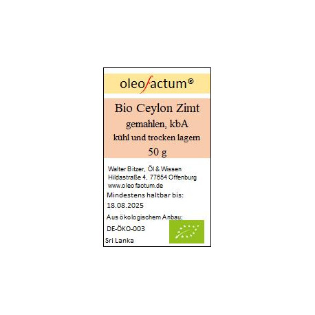 Bio Zimt aus Ceylon gemahlen