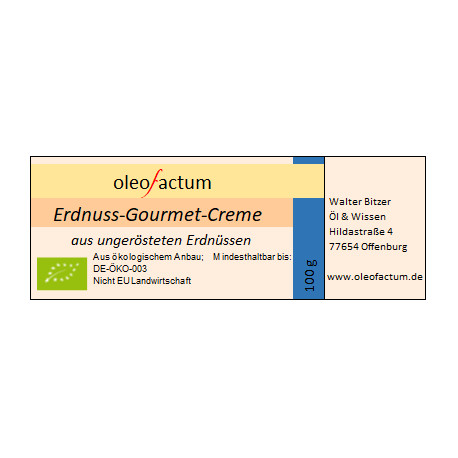 Bio Gourmet Creme - Erdnuss 100 g