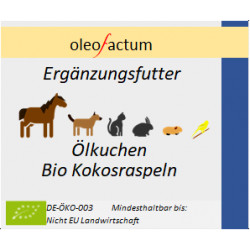 Ölkuchen von Kokosraspeln für Tiere