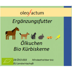 Ölkuchen von Kürbiskernen für Tiere