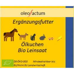 Ölkuchen vo Leinsaat für Tiere