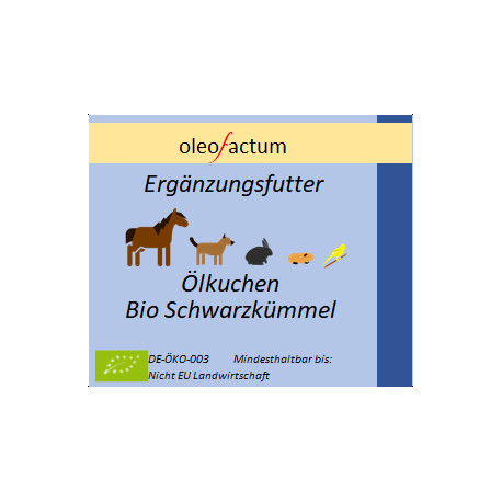 Ölkuchen von Schwarzkümmel für Tiere