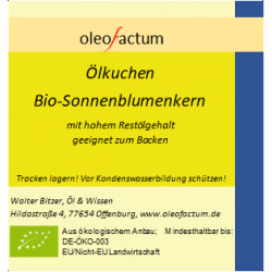 Ölkuchen von Sonnenblumen