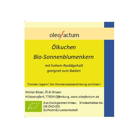 Ölkuchen von Sonnenblumen